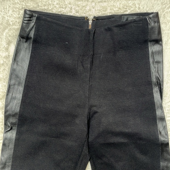 J.Crew Pixie Pants Stretch Pointe Black, Leather Side Panels. Size 2S - Picture 3 of 6